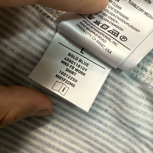 Ariat Flame Resistant FR Shirt Men XL Blue Button Up CAT 2 2112 Work Shirt - Picture 12 of 15